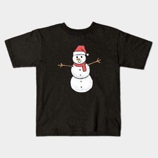 Funny Dabbing Snowman Funny Kids Christmas Gift Kids T-Shirt